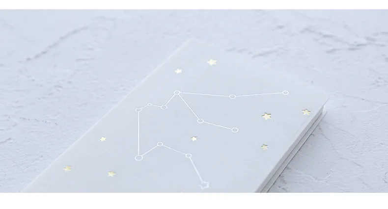 Yiwi черный белый Созвездие кожаный карман из искусственной кожи еженедельник 88 листов 18,5*9,1 см DIY Еженедельный план книга подарок