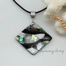 Ромб лоскутное abalone seashell мать жемчужный море ожерелья из раковины моллюска подвески 2013 женские модные ювелирные изделия
