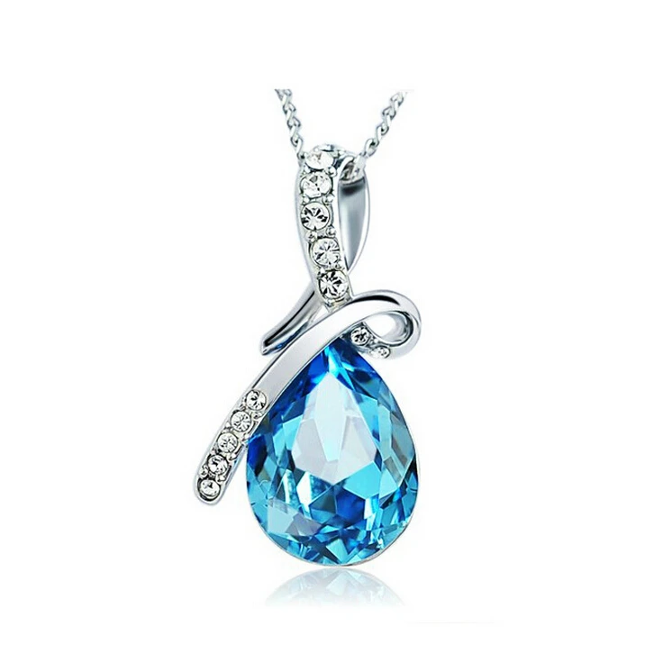 

FANRAR Fashion Pendent Necklace Women Silver color Blue Oriharcon Necklaces Gift