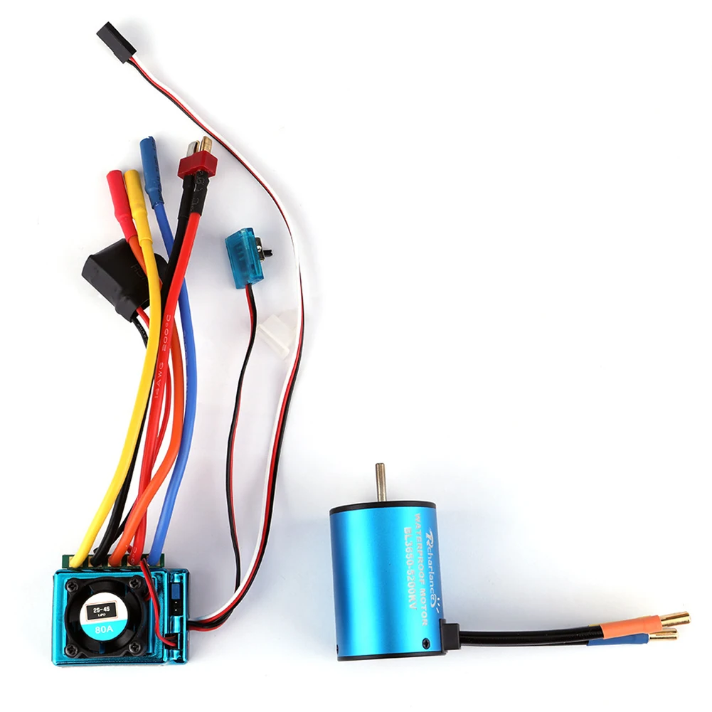 

DIY 80A RC Car Speed Controller Professional Boat Brushless Motor Spare Part Replacement Electric Accessories Toy Truck 5200KV