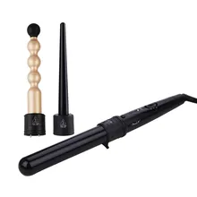 3 в 1 Набор для завивки волос с 3 сменными палочками многофункциональный инструмент для укладки волос с 2 температурными настройками 30