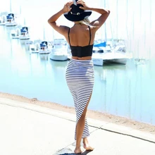 Модные летние юбки, повседневные, с высокой талией, в полоску, короткие юбки, модные, Boho, пляжные, асимметричные, нестандартные юбки для женщин