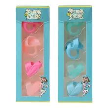 4 шт. устройство для подтягивания пальцев, силиконовый держатель для карандашей для детей, ручка для обучения, коррекции, канцелярские инструменты, подарок