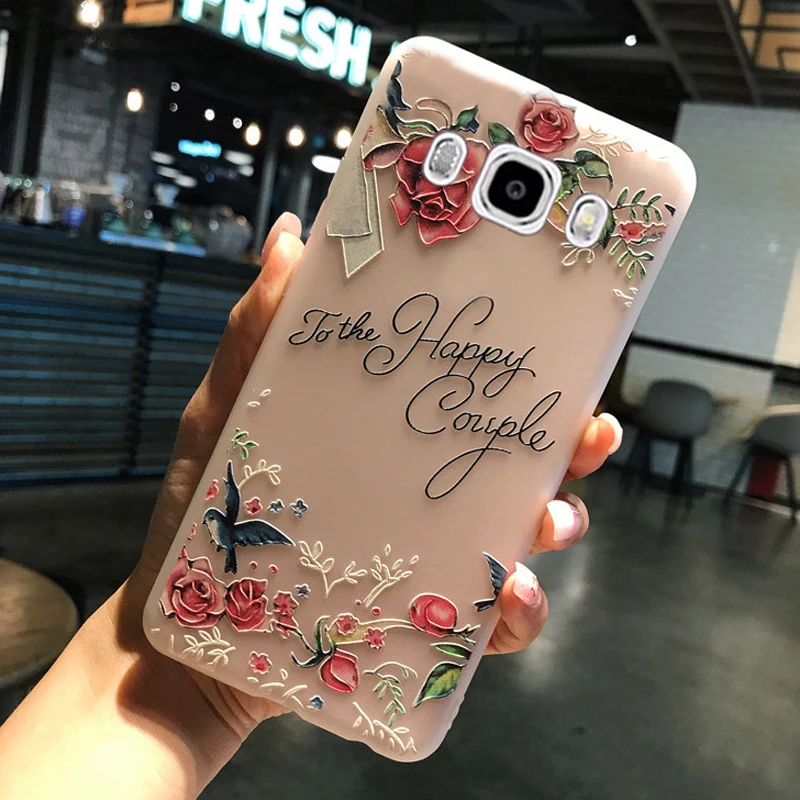 

YonLinTan coque,cover,case for Samsung galaxy j7 2016 j710 silicone silicon luxury 3d flower transparent tpu phone back unicorn