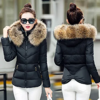 

Warm Winter Coat Women Parka Casual Short Hooded Jacket Ladies Outwear Fashion Women Cotton Winter Jackets Coats Clothing NHJ633