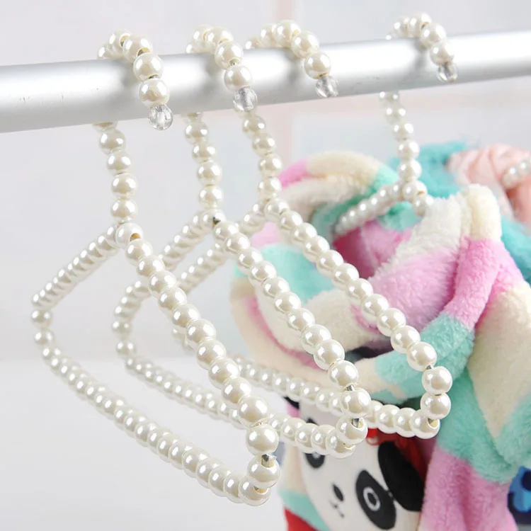 24h send Pet dog cat Hangers Clothes doggy Pearl Plastic Hanger Clothes