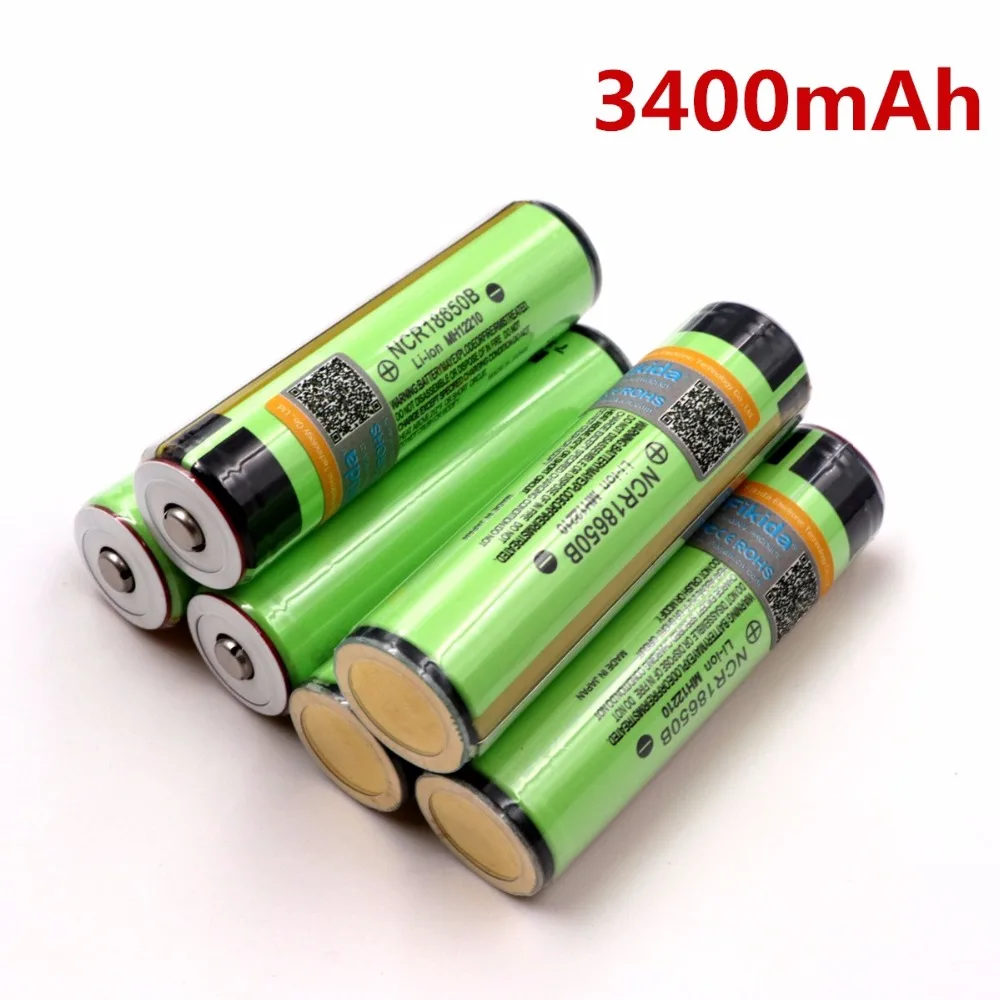 

100% Original 18650 3400mAh battery 3.7V Li-ion Rechargebale battery PCB Protected For panasonic NCR18650B 18650 3400mAh