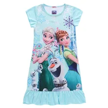 Kids Summer Dresses For Girls 2016 Fever Elsa Dress Costume Snow Queen Anna Party Princess children’s Dress Child Clothing