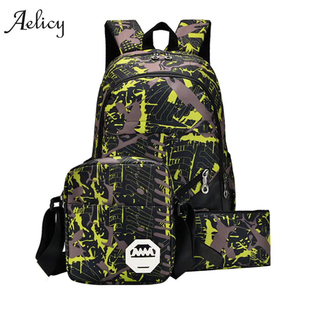 

Aelicy Waterproof Oxford Fabric Backpack Unisex School Bbackpack For Teenagers Travel Bag fashion vintage pu leather backpacks