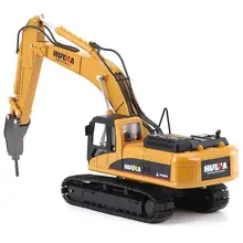 Brinquedo do menino 1/50 Broca Escavadeira Liga Engenharia Modelo de Veículo de Construção Toy Modelo para o presente