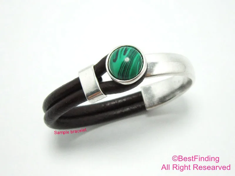 

Half cuff clasp 10x5mm Malachite cabochon Half cuff clasp -RH15