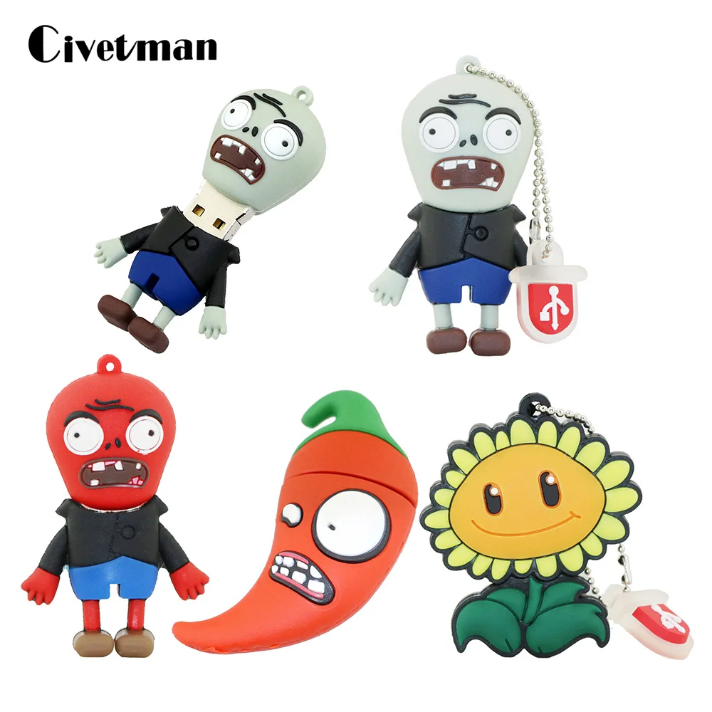 Lucu Kartun Flashdisk Animado Zombie Usb Flash Drive 8 Gb 16gb