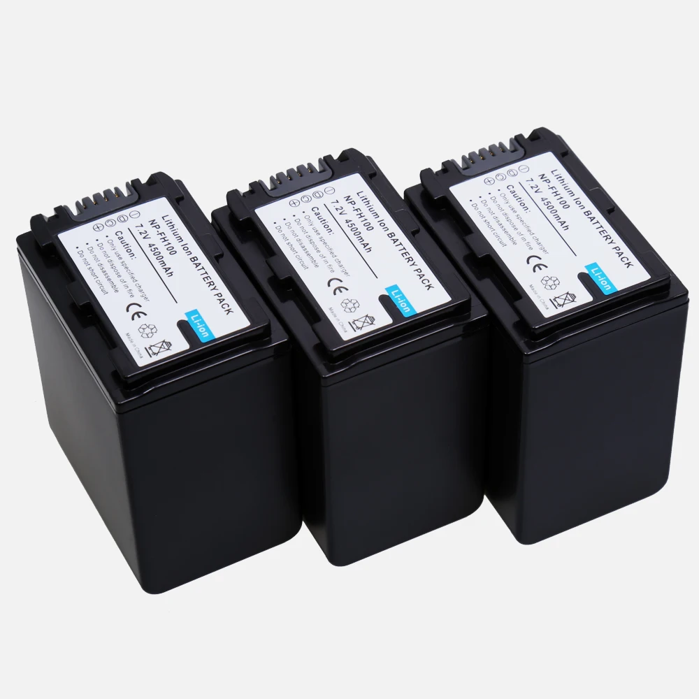 5 шт 4500mAh NP-FH100 NP FH100 батарея/литий-ионные аккумуляторы для SONY NP-FH70 FH50 FH30 DCR-SX40 SX40R