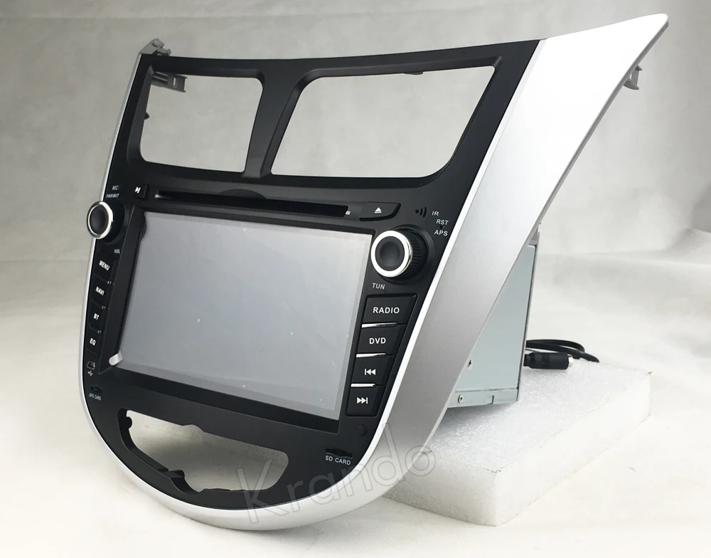 Perfect Krando 7" Android 8.0 car radio gps dvd player for Hyundai Accent Solaris 2011+ audio navigation multimedia system WIFI 3G DAB+ 14