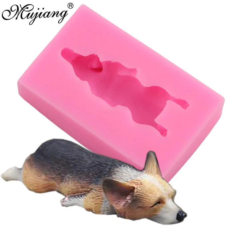 3D милый Спящая собака мыло силиконовые свечи формы инструменты для украшения тортов из мастики желе Конфеты Шоколад Полимерная глина форма для мастики
