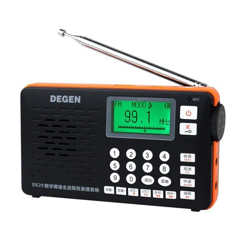 Original classic Degen DE29 FM Radio Digital Tuning Full Band Card