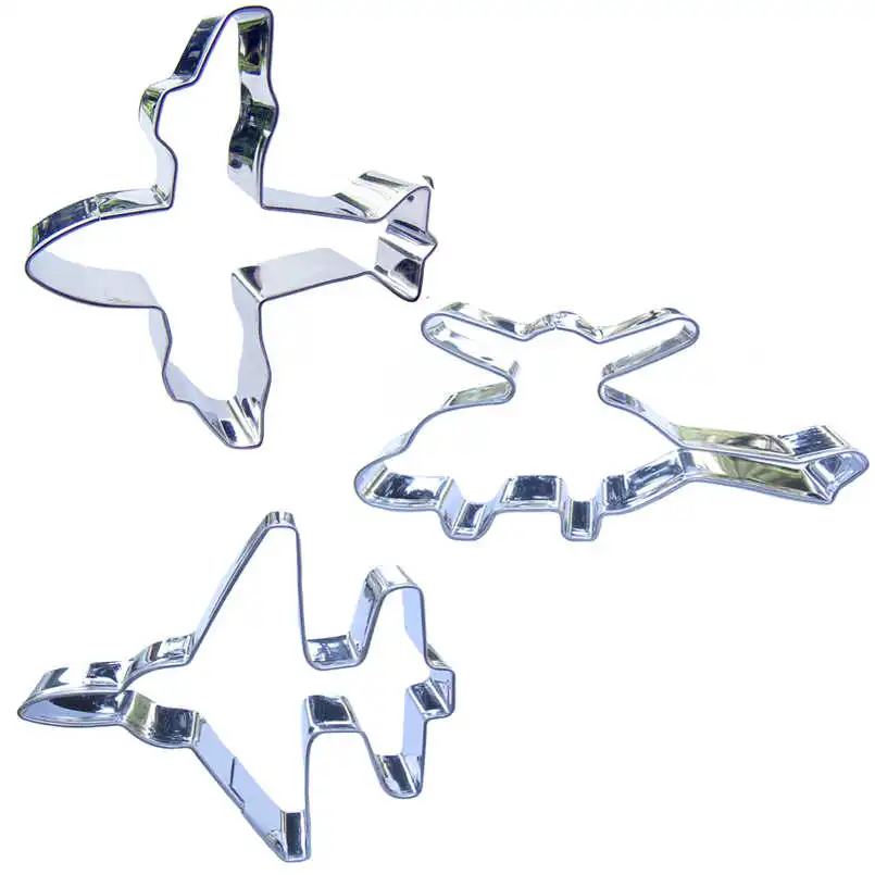 

Fighter planes , Helicopters shapes 3 pieces biscuit cutting molds, baking tools, cake decorating soft candy tools.