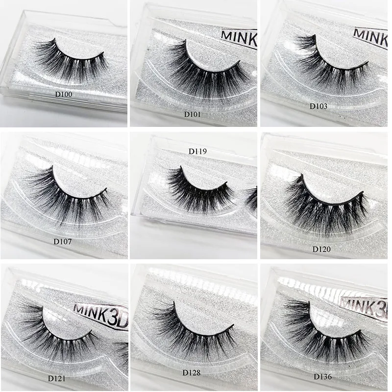 Серии D 3D норки Lashes Natural накладные ресницы толстый длинный объем тонкими
