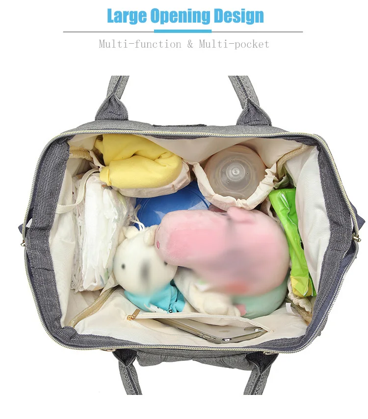 Stylish Backpacks discount Lequeen Baby Diaper Bag with USB Interface Large Waterproof Nappy Bag Kits Mummy Maternity Travel Backpack Nursing Bag with Hook Stylish Backpacks discount