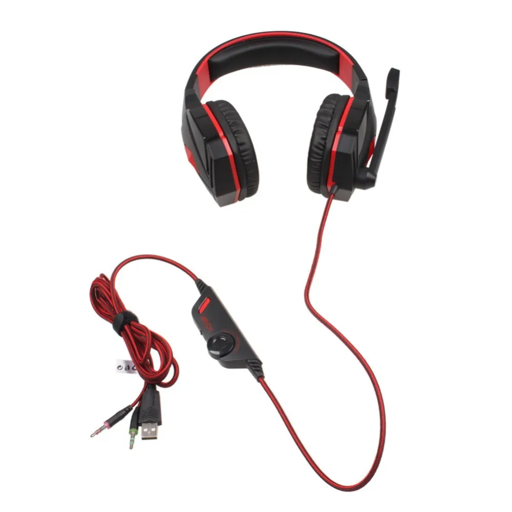 Gaming Headset Professional Over Ear Stereo 3 5mm Plug Gaming Headphone With Mic Soft cushion head pad and ear pad