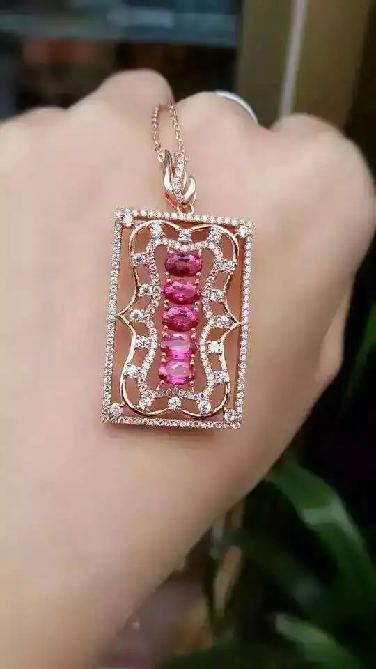 Кулон с натуральным красным топазом, серебро 925 пробы, кулон с натуральным драгоценным камнем, Ретро стиль, роскошные большие квадратные женские вечерние ювелирные изделия для девушек