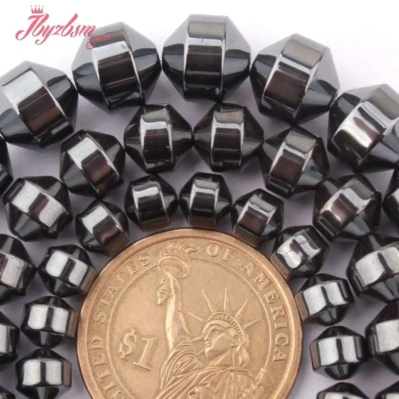 

6,8,10mm Natural Smooth Drum Hematite Gem Stone Beads Spacer Strand 15" For DIY Necklace Jewelry Making,Wholesale Free Shipping