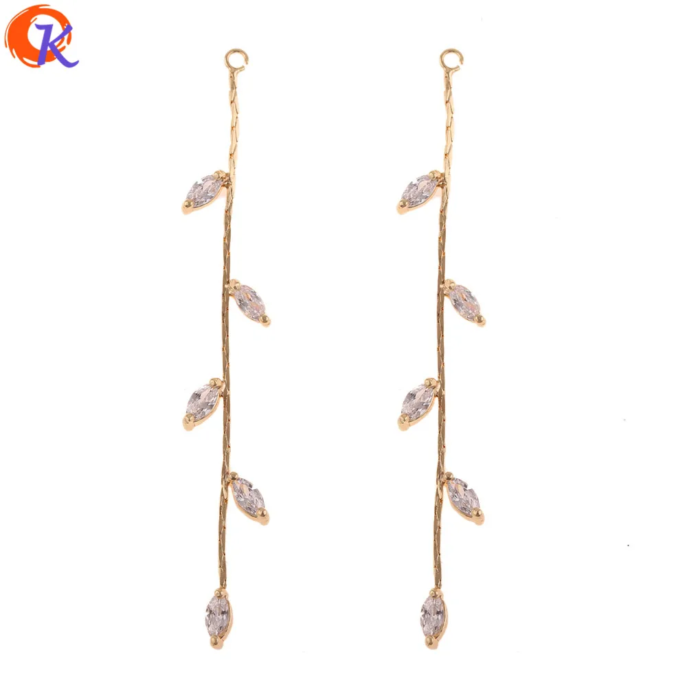 

Cordial Design 10Pcs 9*63MM Jewelry Accessories/DIY Making/Genuine Gold Plating/Rhinestone Parts/Hand Made/Earring Findings