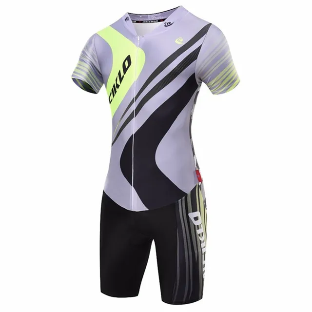 Men's Sleeveless Cycling Jersey Jumpsuit Fluor yellow Triathlon Suit
