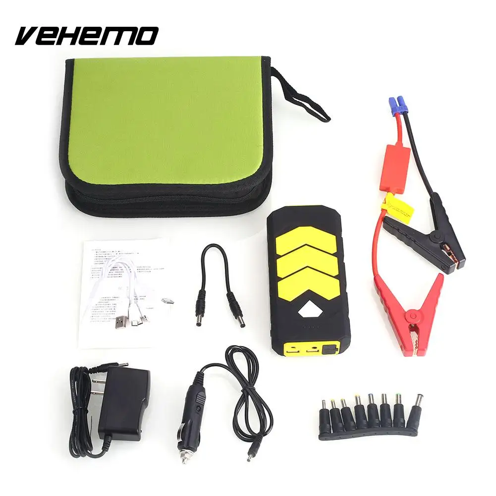

VEHEMO 89800mAh Dual USB LED Flashlight Spare Battery Charger Jumper Starter Automobile Battery Jumper Starter Car Power Pack