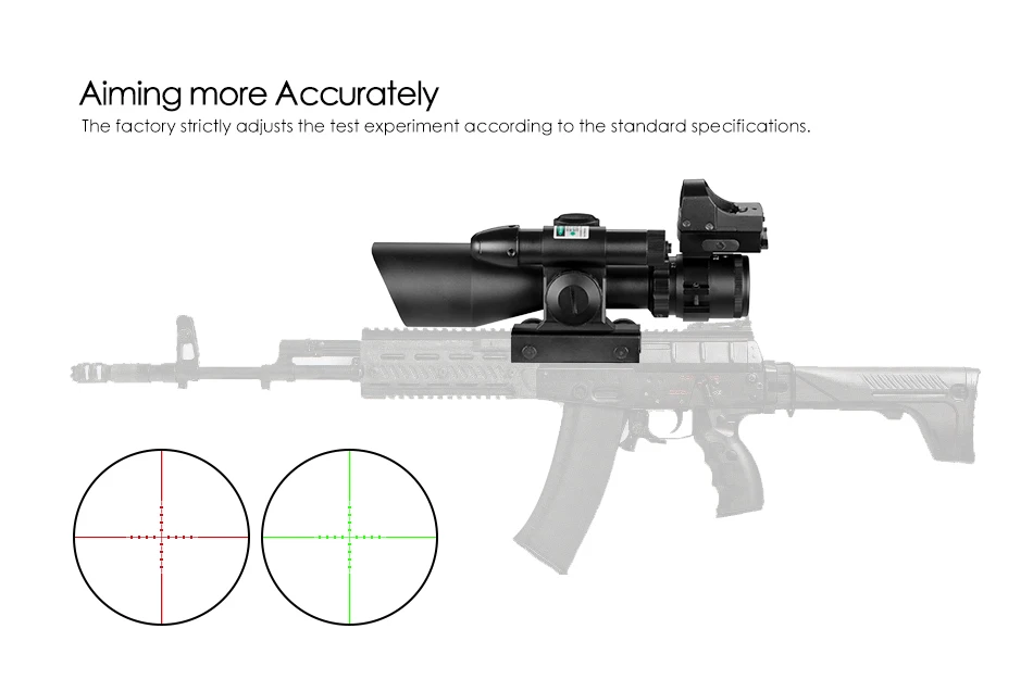 Vista + Holográfica Tactical Rifle Scope Laser Verde Iluminado Airsoft Riflescope Red Dot Sight Terno Combinação 2.5-10x40 8 2.5-10x40 tactical rifle scope laser verde iluminado