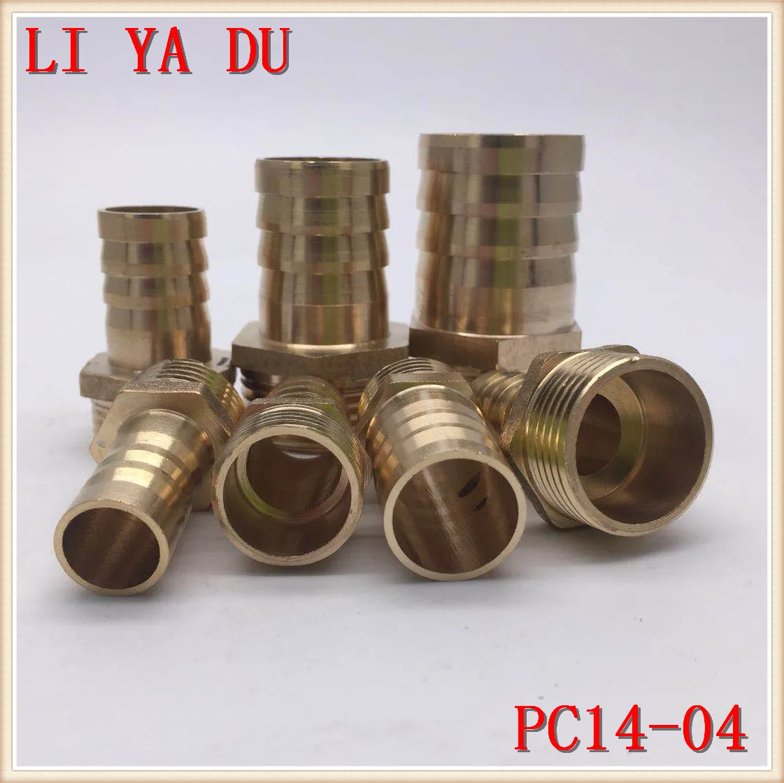10pcs/lot Copper pagoda joints Brass joint/water pipe joint/gas joint pc14 04 Brass Pipe Fitting