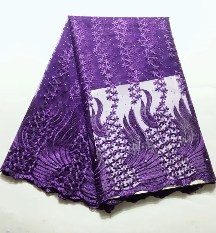 

French Net Lace Fabric 2019 Latest African Lace Fabric With Embroidery Mesh Tulle Lace Fabric High quality Nigerian Lace FLM040