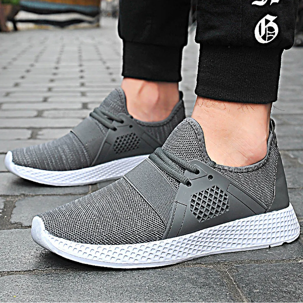 

men shoes 2019 spring summer solid color Men's Mesh Breathable Outdoor Shoes Straps comfortable walk Non-Slip Sneaker Shoes