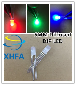 

100pcs 5mm Diffused RGB LED Common Cathode+5mm diffused RGB LED Each 50pcs Common Anode led Diode 4Pin Tri-Color Emitting Diodes