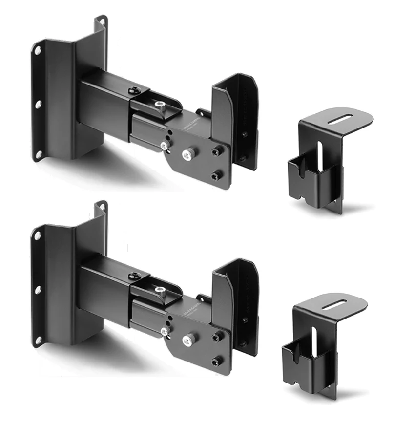 

1Pair (2pieces) Super Quality R60 Heavy Duty Universal Wall Mount Surround Speaker Bracket Full Motion Speaker Hanger Load 60kgs
