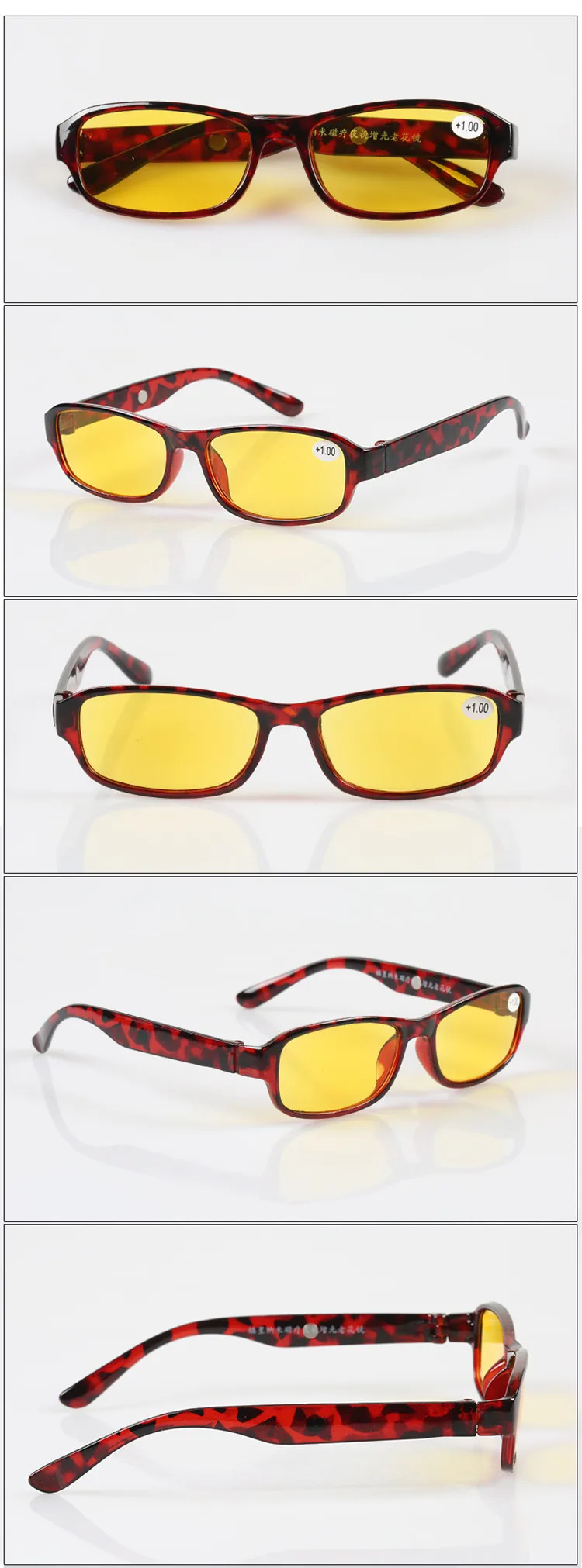 SWOKENCE высокое качество небьющиеся очки ночного видения для чтения пожилых Леопард полная Рамка пресбиопические очки G392