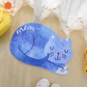 

3D Cute Cat Coral Fleece Bathroom Carpet For Kitchen Rug Kit Toilet Pattern Bath Non-slip Mats For Floor Yoga SetMattress DT18