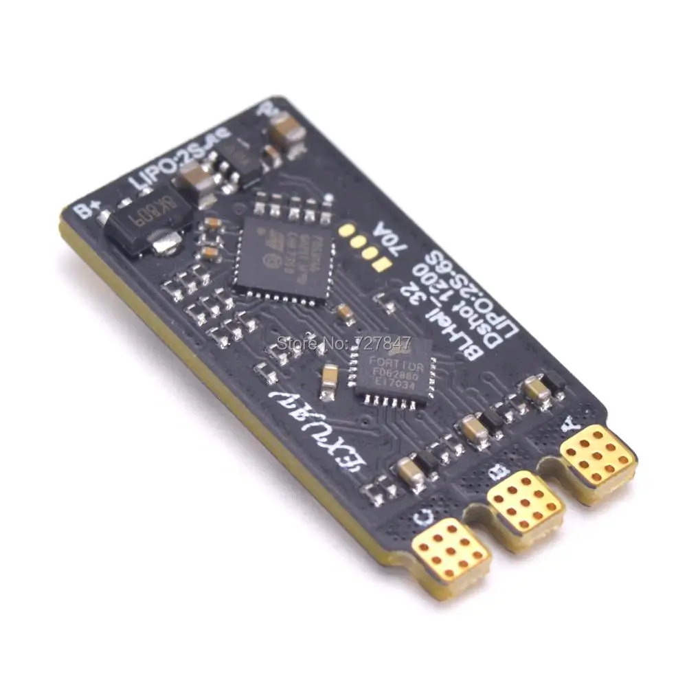 EXUAV Lighting 70A 2 6S BLHeli_32 бесщеточный ESC с поддержкой оболочки Dshot 150/300/600/1200/Oneshot/Multishotfor FPV