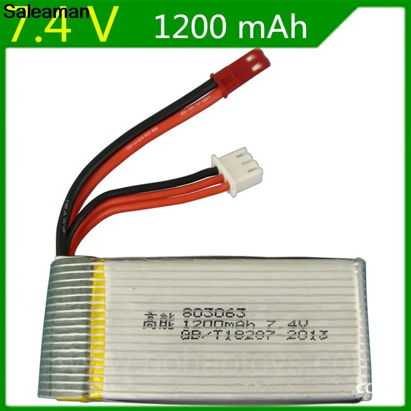Saleaman 7.4V 1200mAH lipo battery For MJXRC X101 X102 7.4 V 1200 mAH JST Plug 803063 Energy Li-po | Игрушки и хобби