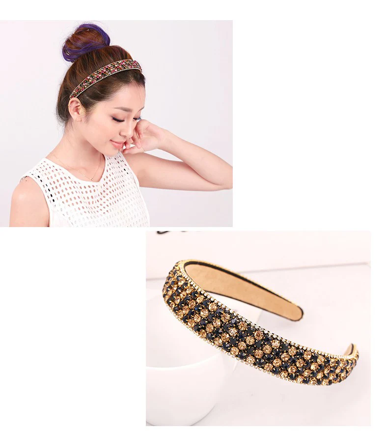 Tiaras de Strass para as Mulheres Acessórios para o Cabelo Jóias de Luxo Colorido de Cristal Hairbands Novos Coreano High End Bonito Cabelo 2020 12 2019 Novos Coreano High End Acessórios Para
