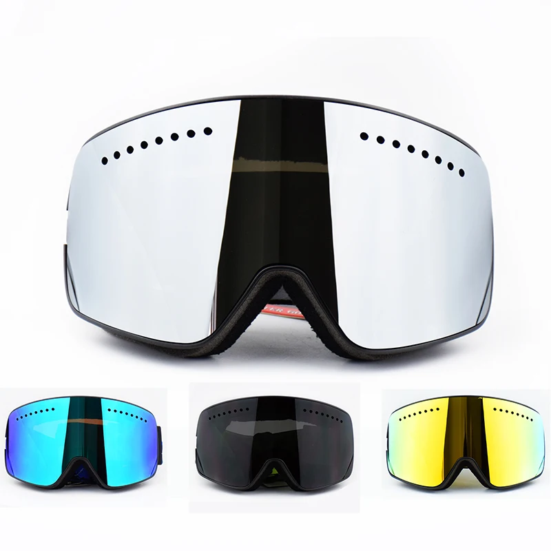 

VEMAR Magnetic Ski Goggles with 2s Quick-change Lens Case Set UV400 Protection Anti-fog Snowboard Ski Helmet Glasses Men Women