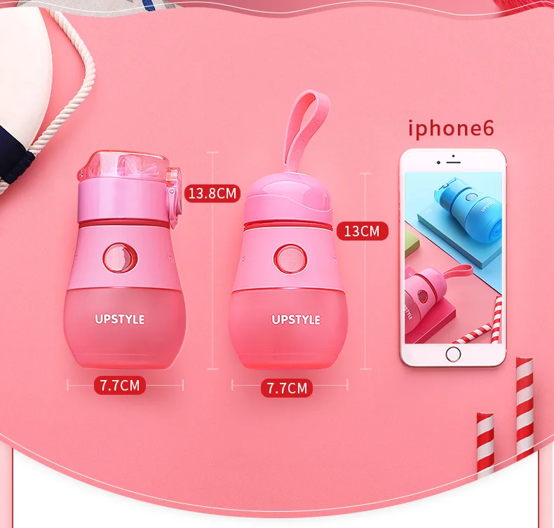 Портативная детская пластиковая бутылочка с веревкой для питья детей с соломенной питьевой водой 280ML400ML чашка для кормления детская бутылочка