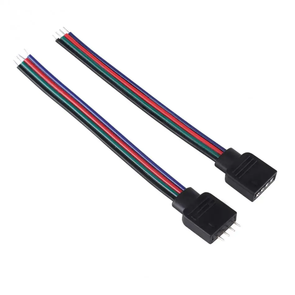 

20pcs/set 4 Pin Cable Connector Plug Cable Male+Female Wires for 5050/3528/3014 RGB LED Strip Lights