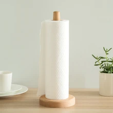 Буковая деревянная вертикальная подставка для рулонной бумаги, держатель для кухонного бумажного полотенца, держатель туалетной бумаги, бытовой кухонный инструмент
