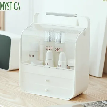 

Home Drawer Makeup Storage Box Brush Holder Desktop Jewelry Organizer Clear Acrylic Portable Cosmetic Skin Care Organizer Shelf