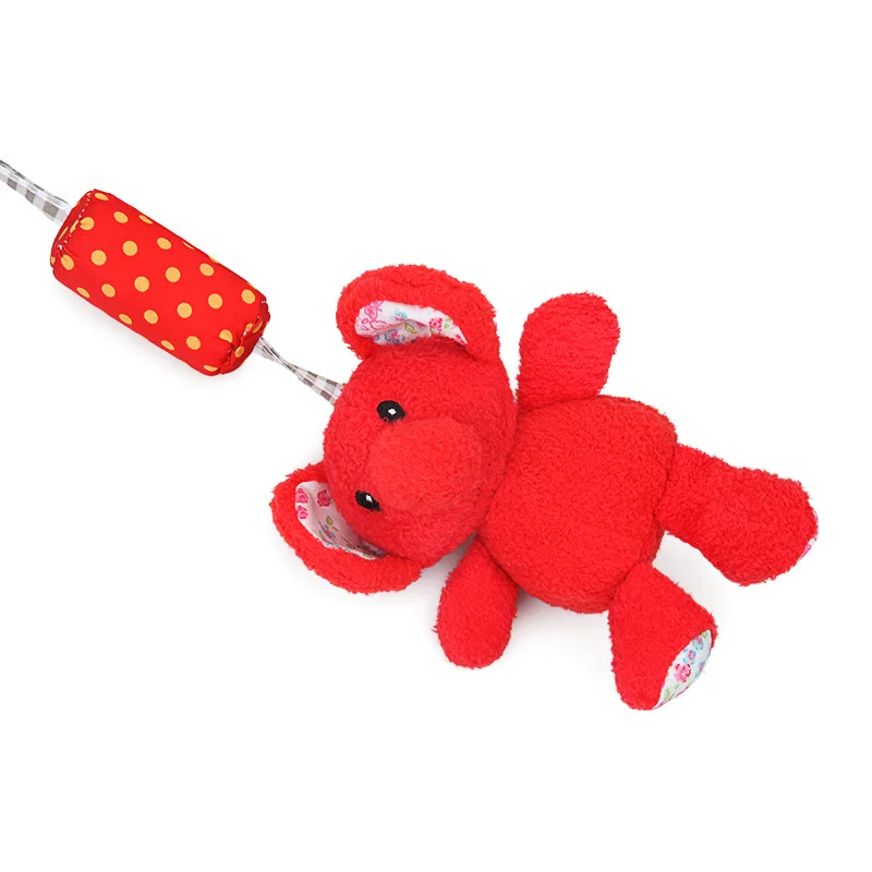 New cartoon cute multi-purpose red elephant animal wind chime rattle hanging ornaments baby toys plush embroidery print doll New cartoon cute multi-purpose red elephant animal wind chime rattle hanging ornaments baby toys plush embroidery print doll