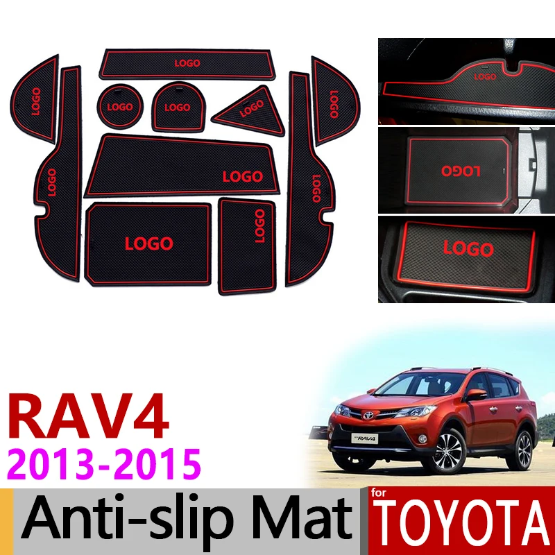 

Anti-Slip Gate Slot Mat Rubber Coaster for Toyota RAV4 xa40 2013 2014 2015 pre-Facelift RAV 4 40 Hybrid Accessories Car Stickers