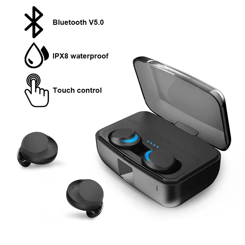 

TWS 5.0 Bluetooth Earphone Earbuds Earphone Stereo with Mic Bluetooth 5.0 Waterproof Headset Wireless Headset for Samsung