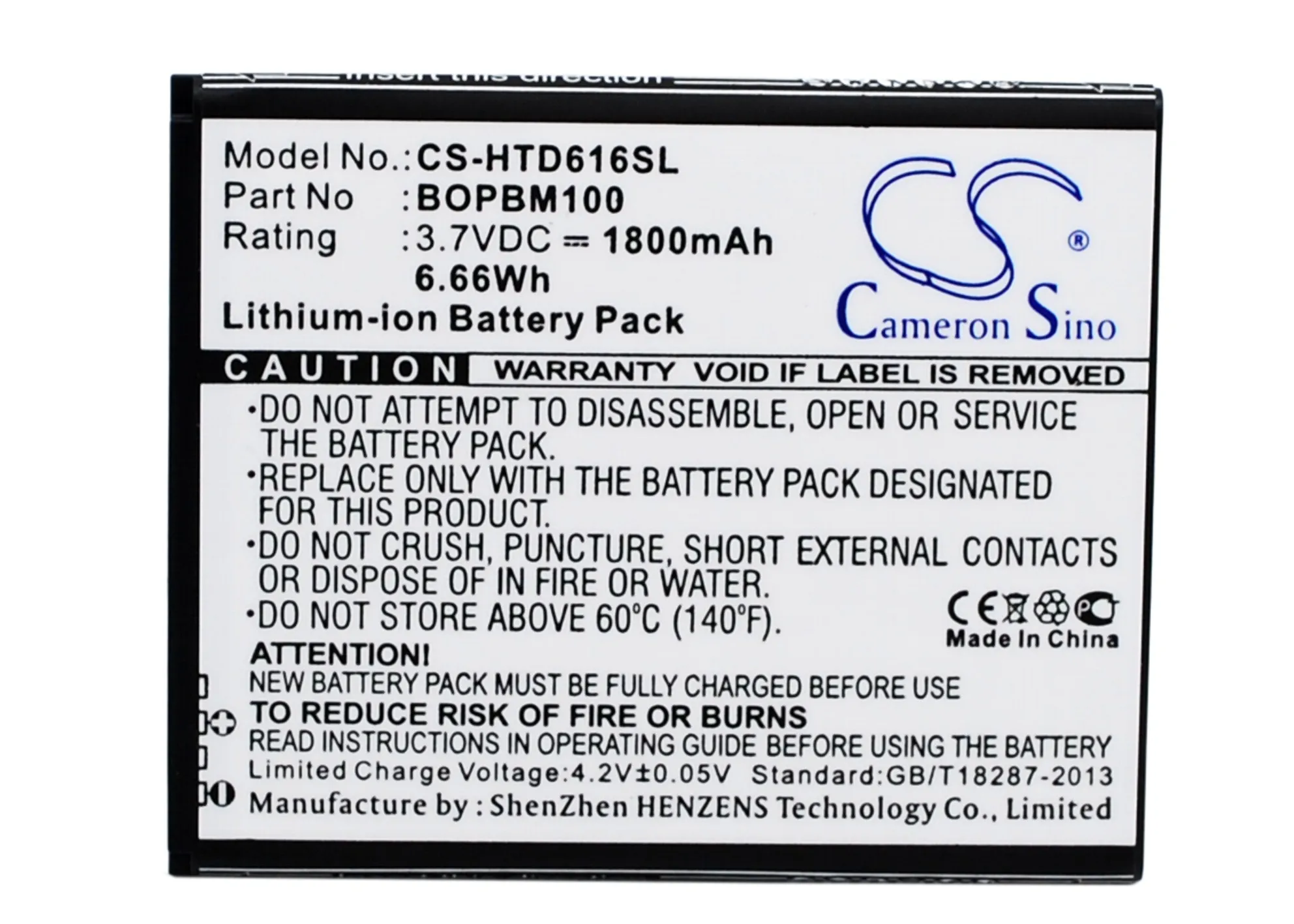 Cameron Sino 1800mAh аккумулятор BOPBM100 для HTC D616d D616h D616w Desire 616 Dual SIM D616 V3|1800mah battery|cameron sinobattery for