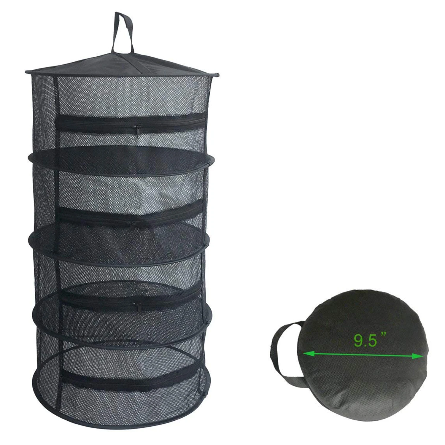 Buy Herb Drying Folding Fishing Net with Zippers Dryer Mesh Tray Drying Rack Flowers Hanger Fish Net Tackle accessory tool